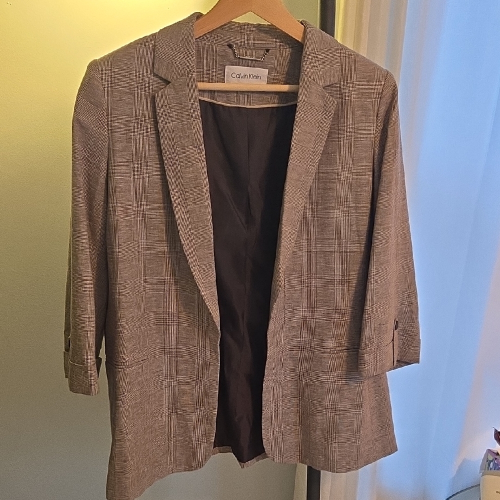 Calvin Klein Women's Classic Check Blazer